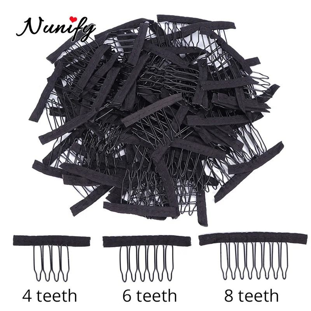 Wig Comb Clips With Stainless Steel Teeth For Hair Extensions 1