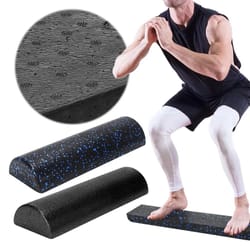 half round balance training roller block and yoga brick
