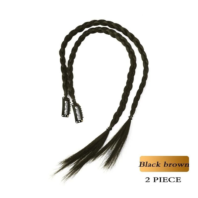 Synthetic Braid Ponytail Hairpiece With Strong Clip 2 Piece Set 8