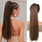 Synthetic Long Straight Ponytail Wig With Headband And Elastic Rope 10