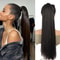 Synthetic Long Straight Ponytail Wig With Headband And Elastic Rope 8