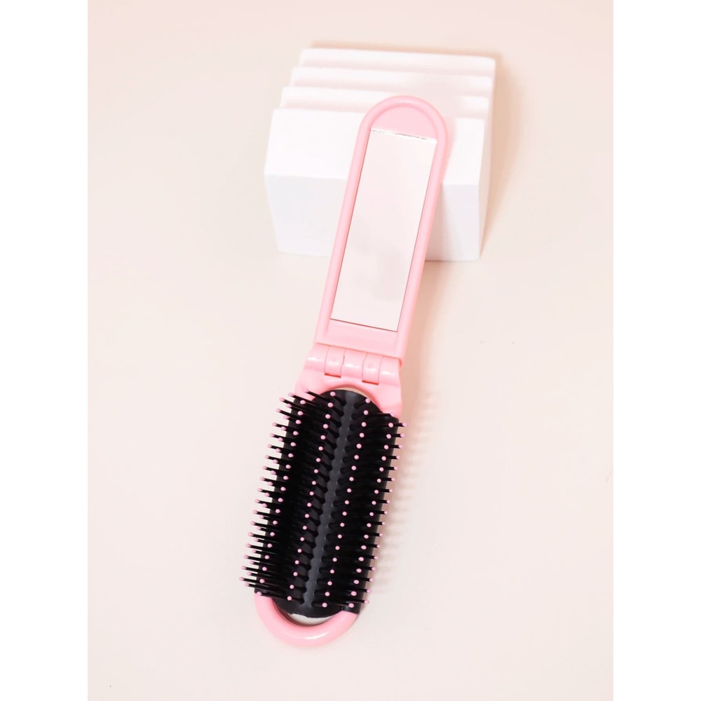 Portable Foldable Anti Static Massage Mirror Comb 0