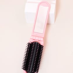 portable foldable anti static massage mirror comb