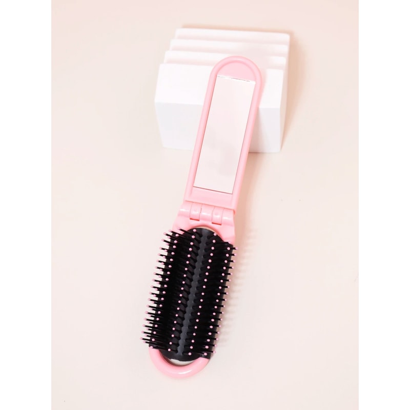 Portable Foldable Anti Static Massage Mirror Comb 0