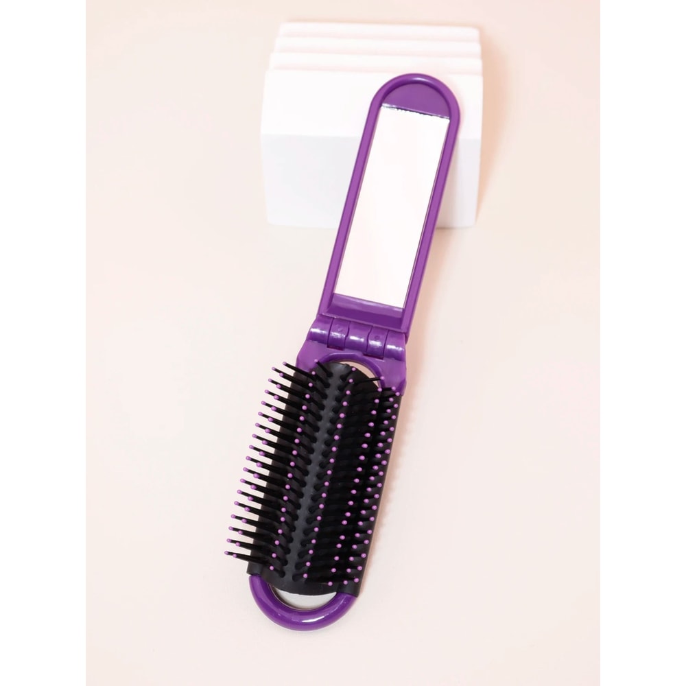 Portable Foldable Anti Static Massage Mirror Comb 2