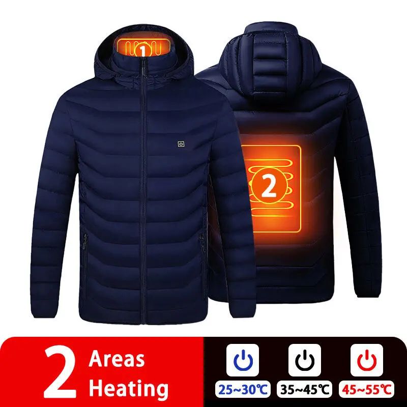 Heated Jacket For Men With 21 Heating Zones USB Winter Coat 11