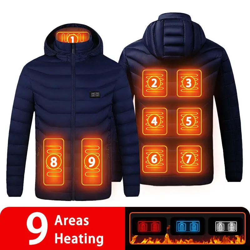 Heated Jacket For Men With 21 Heating Zones USB Winter Coat 13