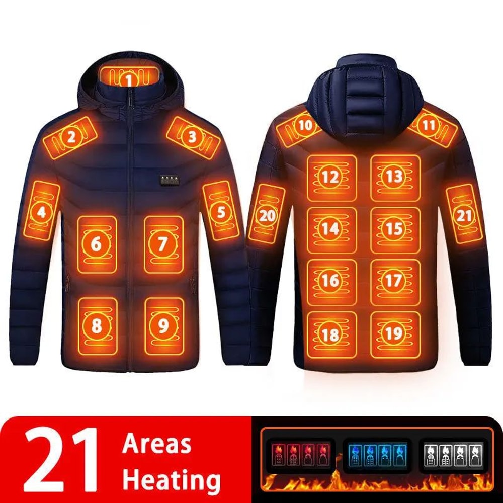 Heated Jacket For Men With 21 Heating Zones USB Winter Coat 15