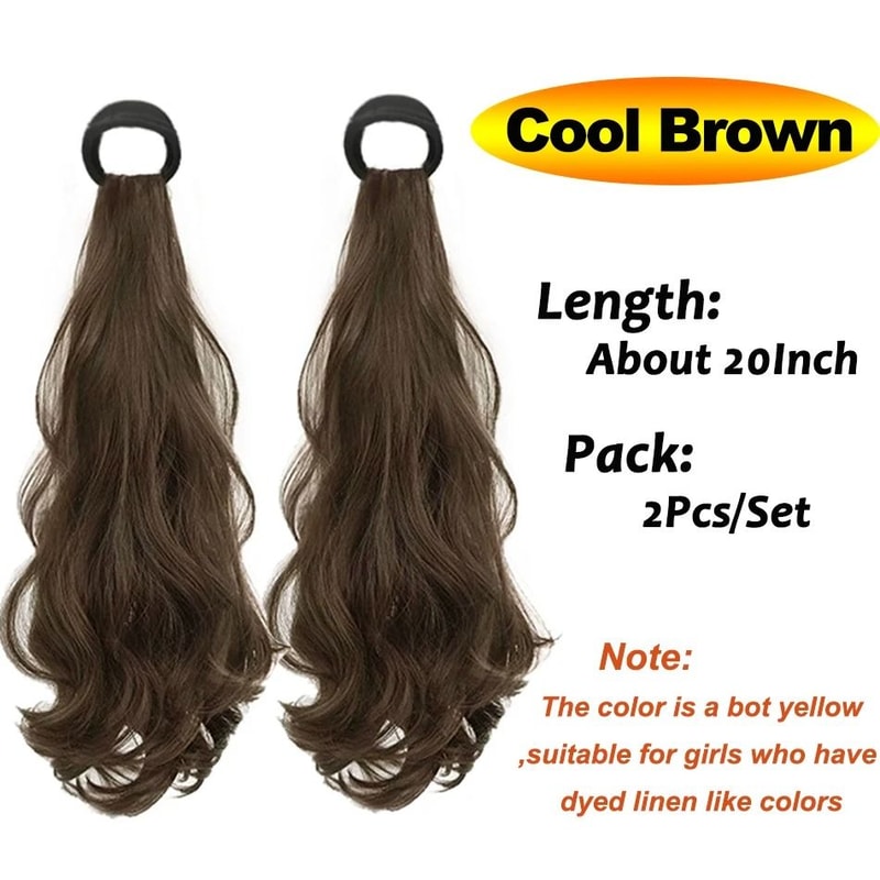 Long Wavy Synthetic Ponytail Hairpiece 9