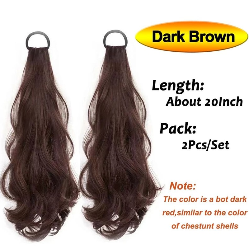 Long Wavy Synthetic Ponytail Hairpiece 12