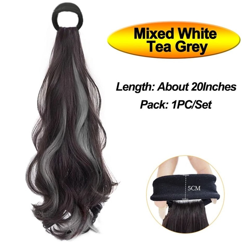 Long Wavy Synthetic Ponytail Hairpiece 13