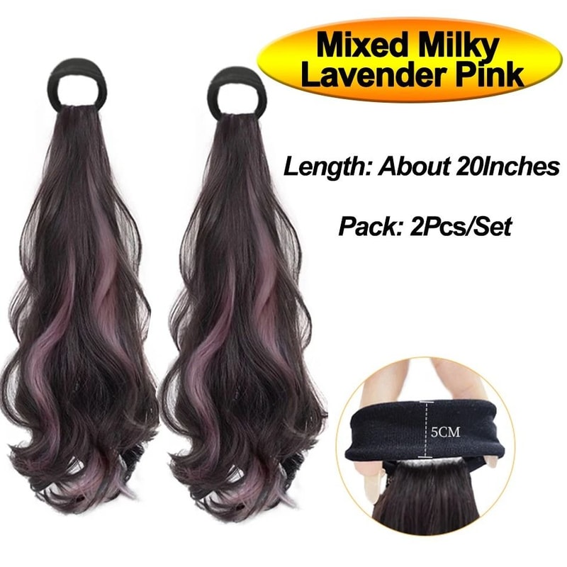 Long Wavy Synthetic Ponytail Hairpiece 15