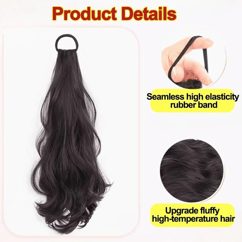 Long Wavy Synthetic Ponytail Hairpiece 1