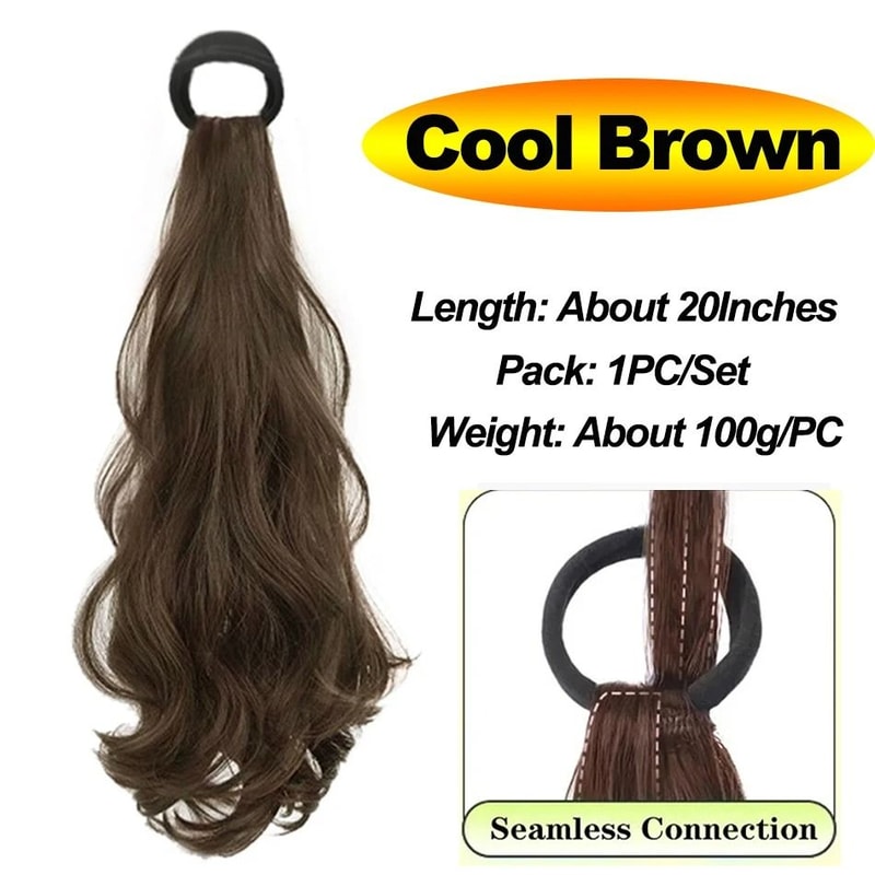 Long Wavy Synthetic Ponytail Hairpiece 6