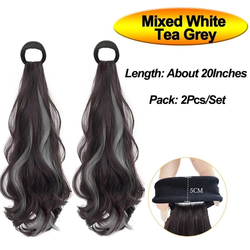 Long Wavy Synthetic Ponytail Hairpiece 19