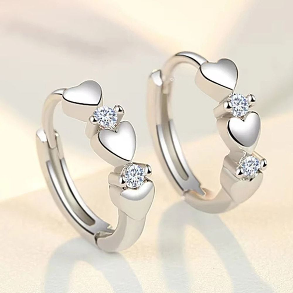 Heart Small Hoop Earrings For Women 0