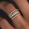 Gold Plated Stacking Rings With Zirconia 2