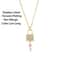 Zircon Crystal Lock And Key Pendant Necklace 1