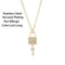 Zircon Crystal Lock And Key Pendant Necklace 1