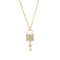 Zircon Crystal Lock And Key Pendant Necklace 5