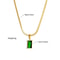 Green Crystal Zircon Pendant Necklace And Earrings Set 5