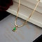 Green Crystal Zircon Pendant Necklace And Earrings Set 7