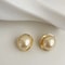 Golden Pearl Stud Earrings For Women 3