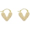 Pearl Heart Shaped Hoop Earrings For Women 5