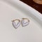Pearl Heart Shaped Hoop Earrings For Women 7