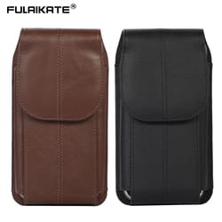 genuine cowhide leather phone waist pouch
