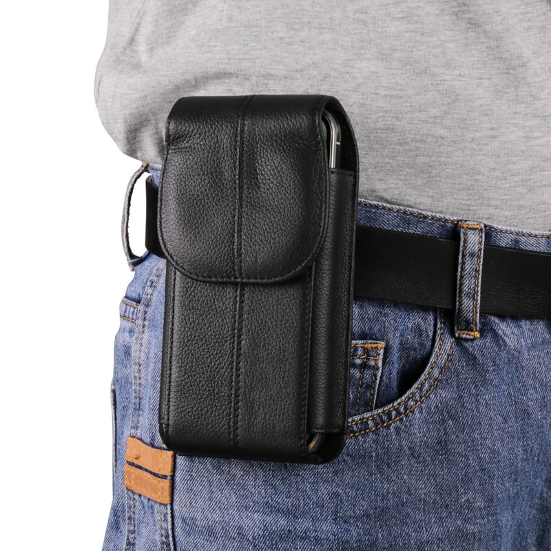 Genuine Cowhide Leather Phone Waist Pouch 3