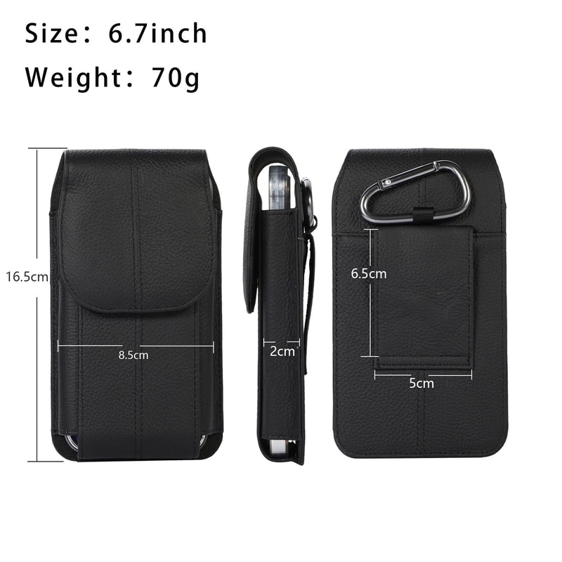 Genuine Cowhide Leather Phone Waist Pouch 9