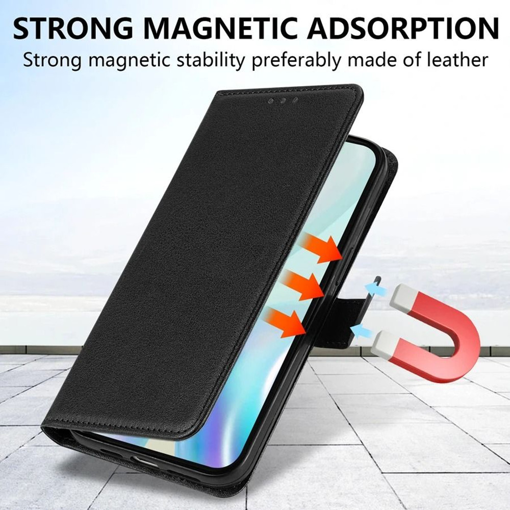 Magnetic Flip Wallet Leather Phone Case With Card Slots 2