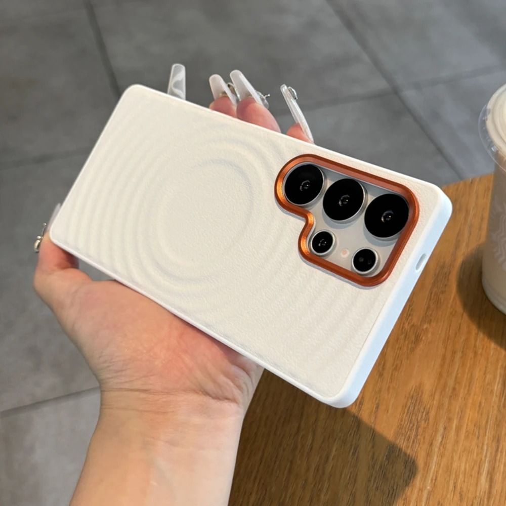 Magnetic Leather Pattern Phone Case With Wave Texture 3