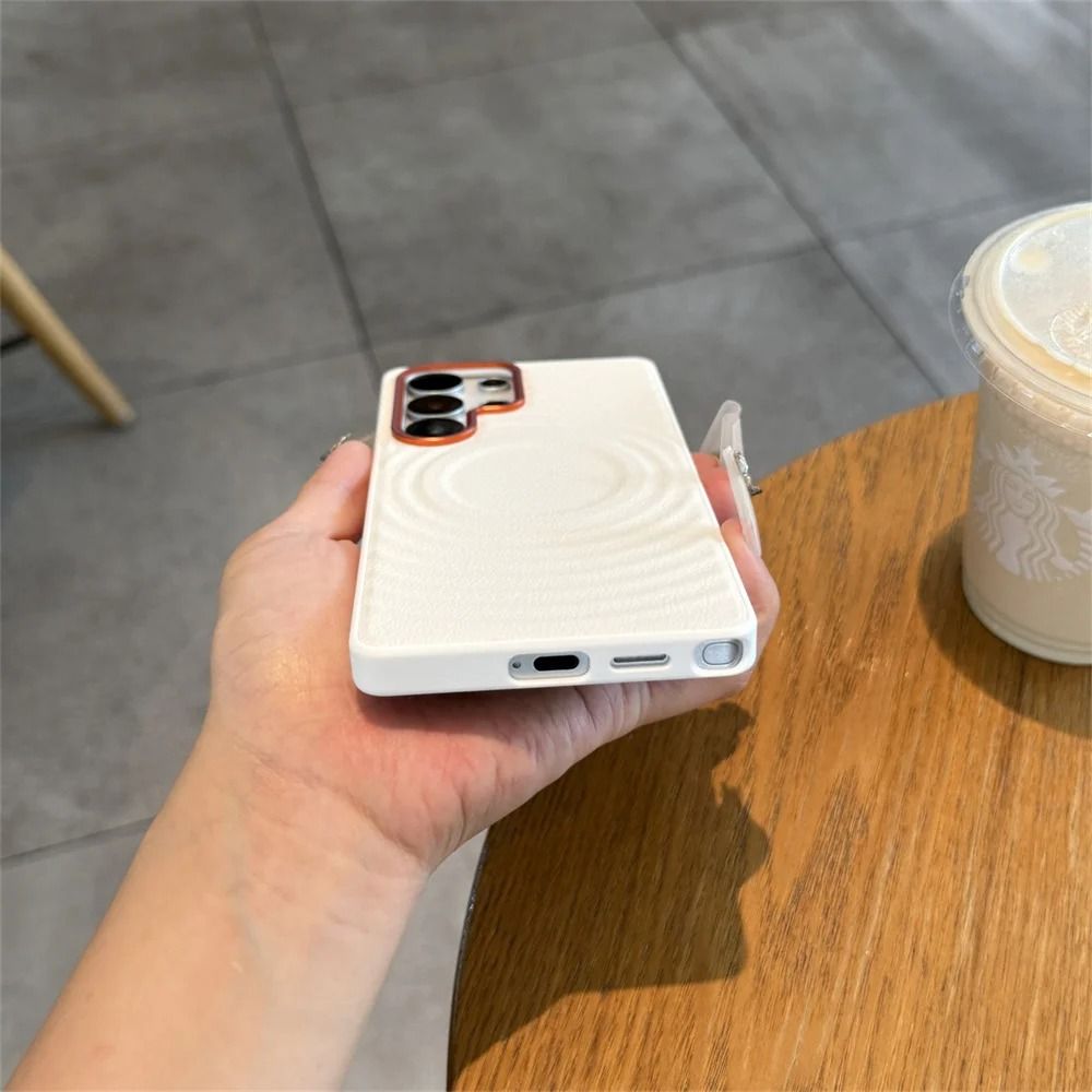 Magnetic Leather Pattern Phone Case With Wave Texture 6