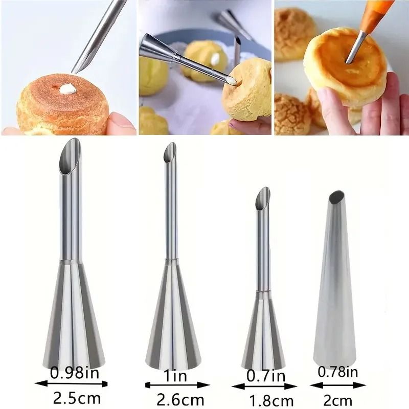Stainless Steel Puff Pastry Piping Nozzle Set 6