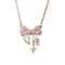 Sweet Pink Bow Pendant Necklace 3