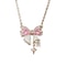 Sweet Pink Bow Pendant Necklace 3