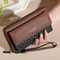 Mens Classic Faux Leather Wallet With Double Layers And Zippered Card Holder 8