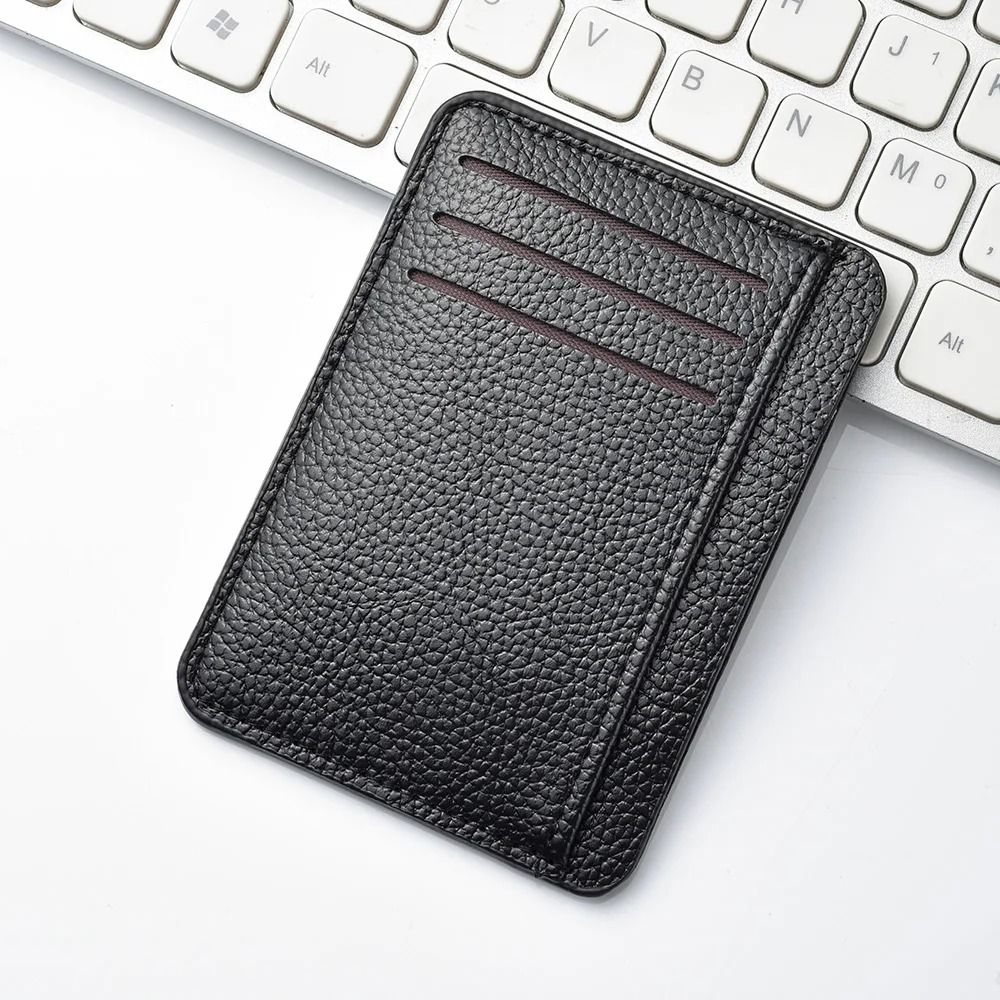 Ultra Thin Soft PU Leather Mini Credit Card Wallet Slim Pocket Card Holder 0