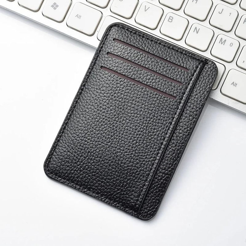Ultra Thin Soft PU Leather Mini Credit Card Wallet Slim Pocket Card Holder 0