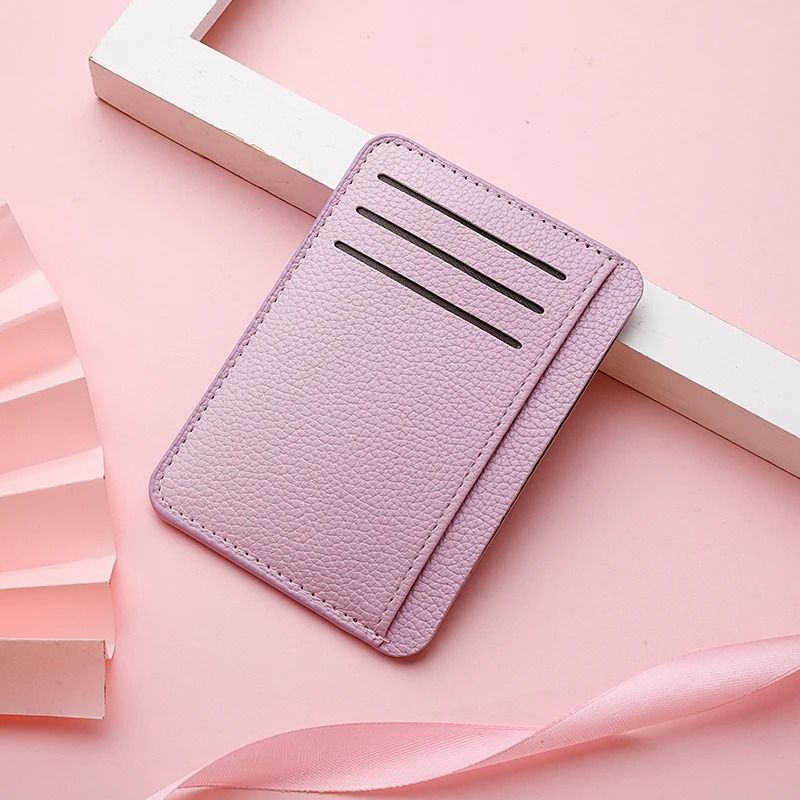 Ultra Thin Soft PU Leather Mini Credit Card Wallet Slim Pocket Card Holder 10