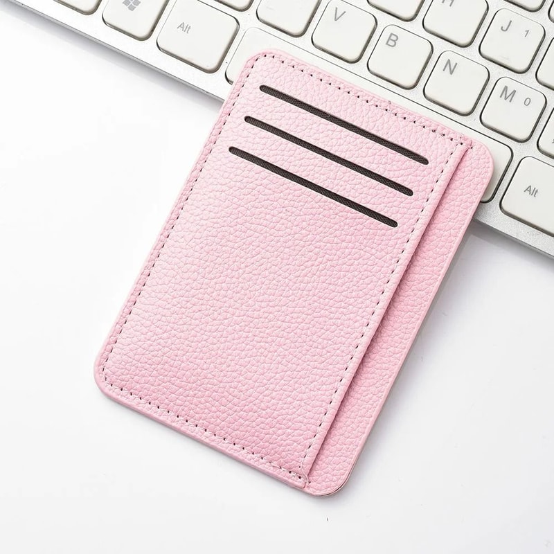 Ultra Thin Soft PU Leather Mini Credit Card Wallet Slim Pocket Card Holder 5