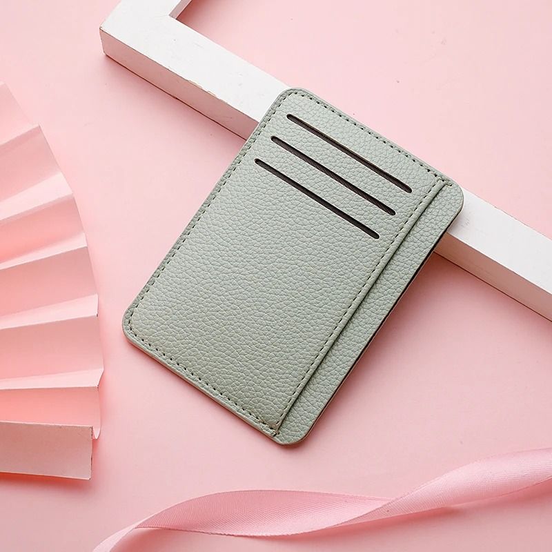 Ultra Thin Soft PU Leather Mini Credit Card Wallet Slim Pocket Card Holder 6