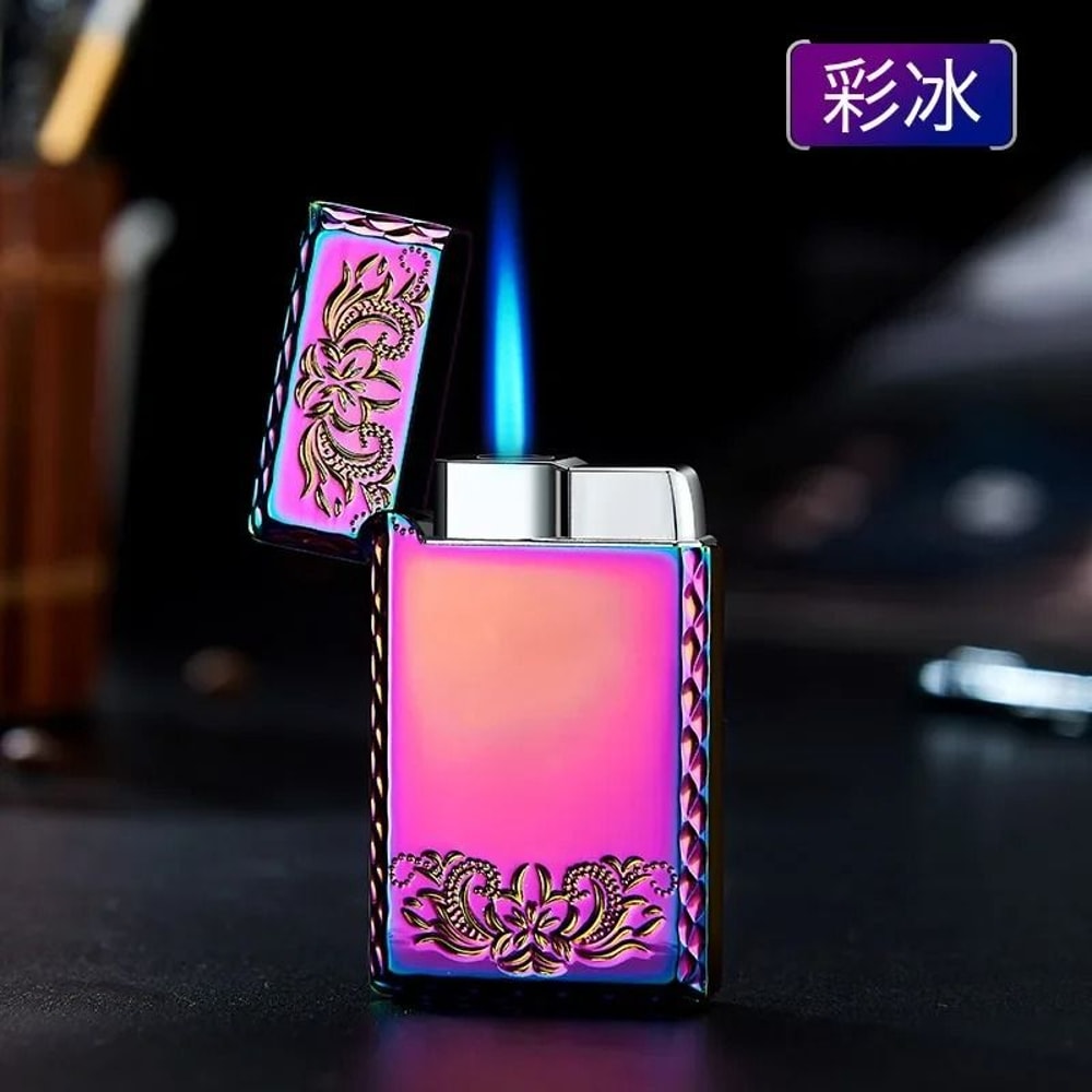 Windproof Metal Lighter With Dragon Embossed Design Waterproof Direct Flame Elegant Smoking Access 17