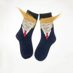 funny presidential 3d hair socks