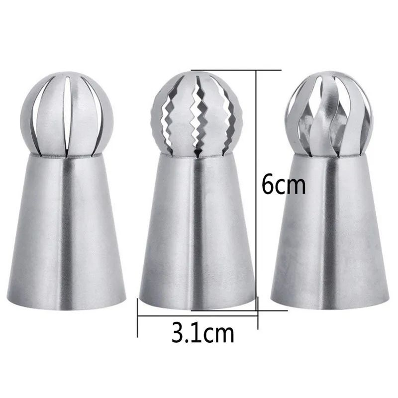 3 Piece Stainless Steel Pastry Icing Nozzles Set 5
