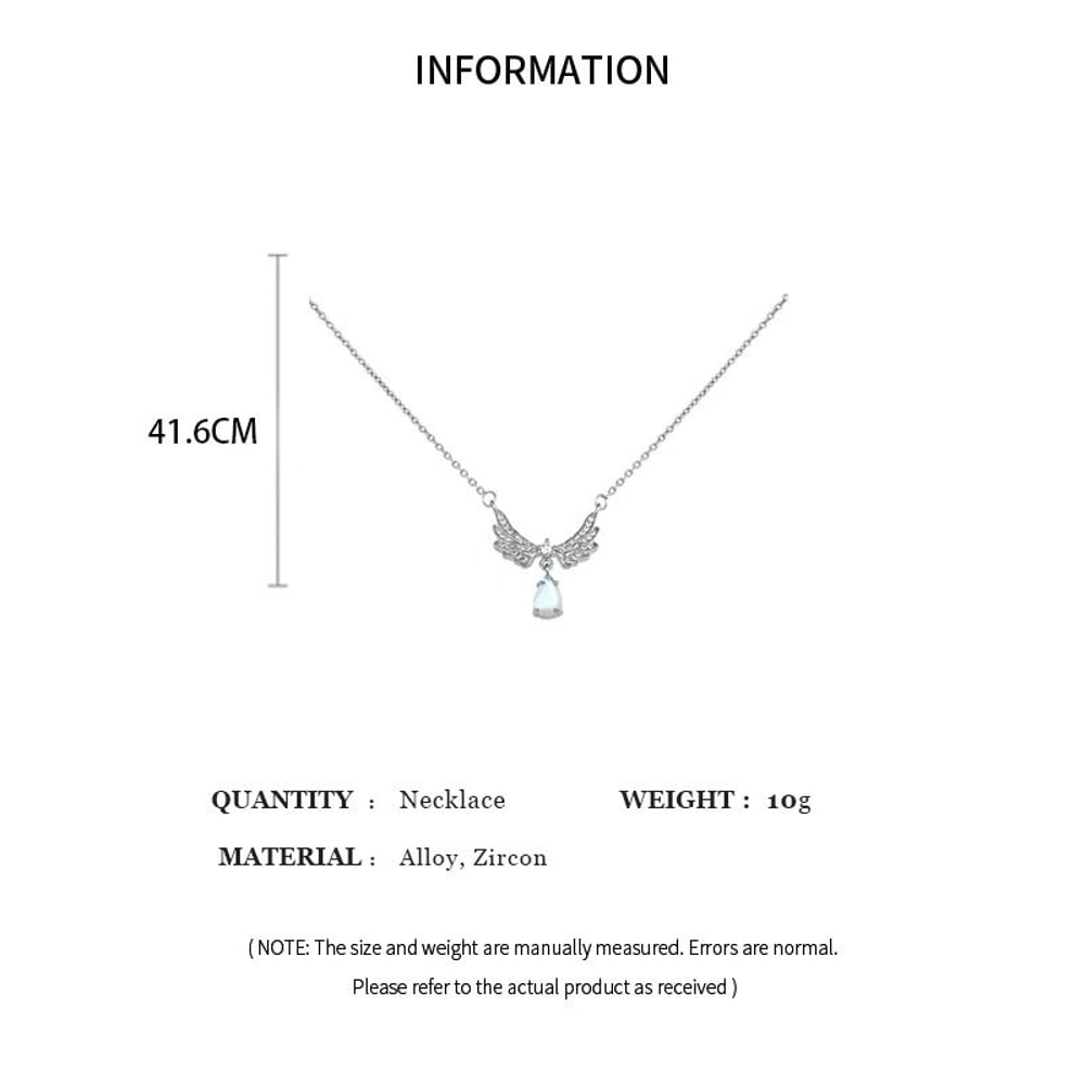 Angel Wings Moonstone Pendant Necklace 5