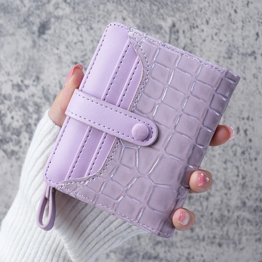 Mini Crocodile Print Clutch Wallet 11