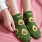 5 Pairs Avocado Crew Ankle Socks For Women 2
